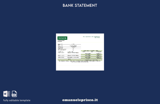 modello word di estratto conto bancario Sekerbank Turchia in stile verificato